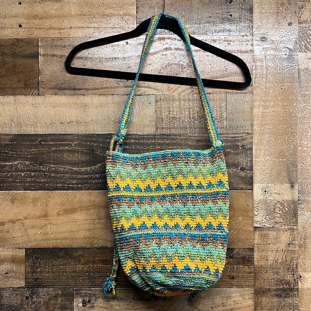 Hand Crocheted Boho Colorful Medium‎ Adjustable Nebaj Purse